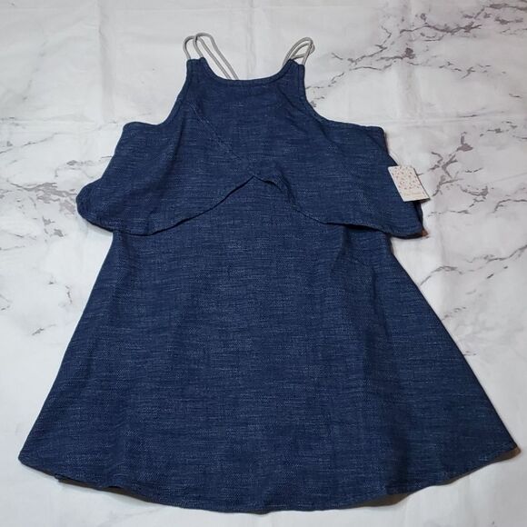 Free People Dresses & Skirts - Free People Blue Cold Shoulder dress